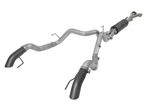 Afe - Advance Flow Engineering - 49-33095-B | AFE Power MACH Force-Xp Cat-Back Exhaust System w/ Dual Hi-Tuck Black Tips  (2017-2019 F150 Pickup V6-3.5L tt)