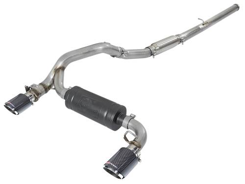 Afe - Advance Flow Engineering - 49-33103-C | AFE Power Takeda 3 IN 304 Stainless Steel Cat-Back Exhaust System w/ Carbon Fiber Tip (2016-2018 Focus RS L4-2.3L t)