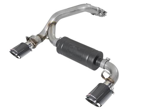 Afe - Advance Flow Engineering - 49-33104-C | AFE Power Takeda 3 IN 304 Stainless Steel Axle-Back Exhaust System w/ Carbon Fiber Tip (2016-2018 Focus RS L4-2.3L t)