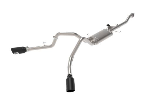 Afe - Advance Flow Engineering - 49-33123-B | AFE Power Gemini XV 3 IN 304 Stainless Steel Cat-Back Exhaust System w/ Cut-Out Black (2015-2020 F150 Pickup V6-2.7L/3.5L tt/V8-5.0L)