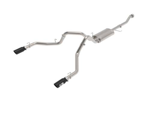 Afe - Advance Flow Engineering - 49-33127-B | aFe Power Vulcan Series 3 Inch 304 Stainless Steel Cat-Back Exhaust System With Black Tip For F-150 V6-2.7L (tt)/3.5L (tt)/V8-5.0L