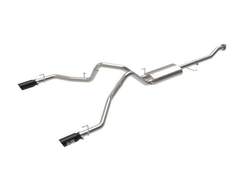 Afe - Advance Flow Engineering - 49-33130-B | AFE Power Vulcan Series 3 IN 304 Stainless Steel Cat-Back Exhaust System w/Black Tip (2015-2020 F150 Pickup V8-5.0L)