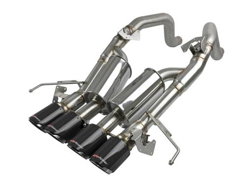 Afe - Advance Flow Engineering - 49-34056-1C | AFE Power MACH Force-Xp 304 Stainless Steel Axle-Back Exhaust System w/ Carbon Fiber Tips (2014-2019 Corvette C7 V8-6.2L)