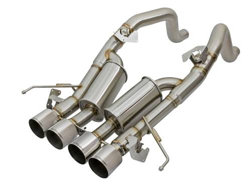 Afe - Advance Flow Engineering - 49-34056-P | AFE Power MACH Force-Xp 304 Stainless Steel Axle-Back Exhaust System w/Polished Tips (2014-2019 Corvette C7 V8-6.2L)