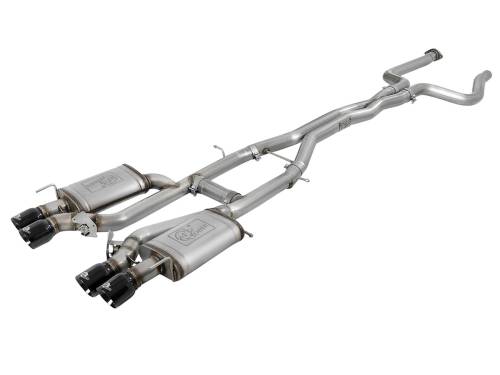 Afe - Advance Flow Engineering - 49-34078-B | AFE Power MACH Force-Xp 3 IN 304 Stainless Steel Cat-Back Exhaust System w/ Black Tip (2016-2019 ATS-V V6-3.6L tt)