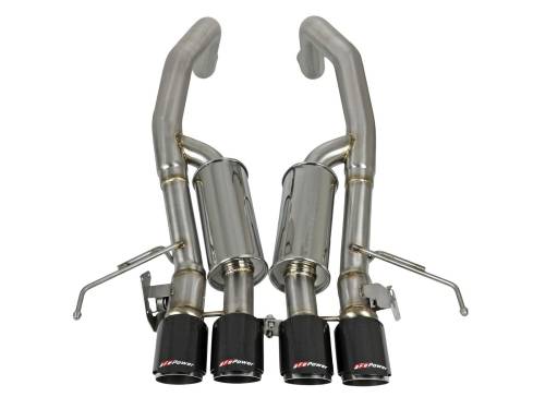 Afe - Advance Flow Engineering - 49-34082-1C | AFE Power MACH Force-Xp 304 Stainless Steel Axle-Back Exhaust System w/ Carbon Fiber Tips (2015-2019 Corvette C7 V8-6.2L sc)