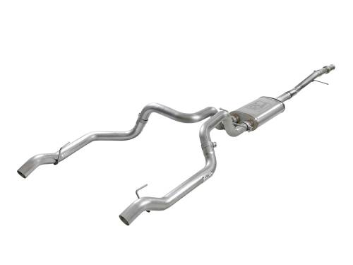 Afe - Advance Flow Engineering - 49-34103 | aFe Power Vulcan Series 3 Inch To Dual 3 Inch 304 Stainless Steel Cat-Back Exhaust System For GM Silverado/Sierra 1500 V8-5.3L