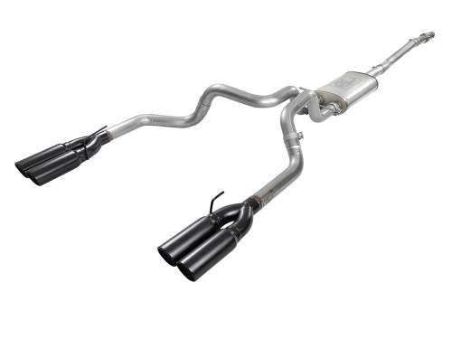Afe - Advance Flow Engineering - 49-34105-B | aFe Power Vulcan Series 3 Inch Dual 3 Inch 304 Stainless Steel Cat-Back Exhaust System For GM Silverado/Sierra 1500 19-26 V8-5.3L | Black Tips