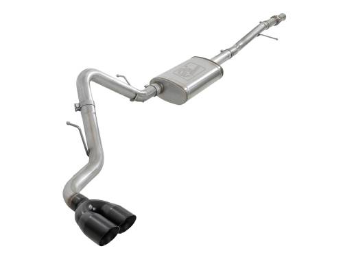 Afe - Advance Flow Engineering - 49-34106-B | aFe Power Vulcan Series 3 Inch 304 Stainless Steel Cat-Back Exhaust System For GM Silverado/Sierra 1500 V6-4.3L/V8-5.3L | Black Tips