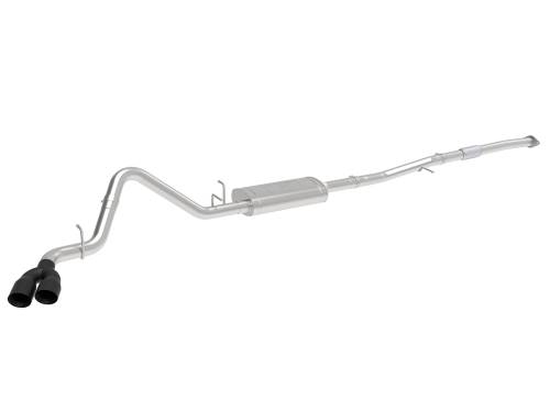 Afe - Advance Flow Engineering - 49-34109-B | aFe Power Vulcan Series 3 Inch 304 Stainless Steel Cat-Back Exhaust System For GM Silverado/Sierra 1500 L4-2.7L (t) | Black Tips