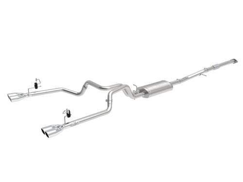 Afe - Advance Flow Engineering - 49-34110-P | aFe Power Vulcan Series 3 Inch To Dual 2-1/2 Inch 304 Stainless Steel Cat-Back Exhaust System For GM Silverado/Sierra 1500 L4-2.7L (t) | Black Tips