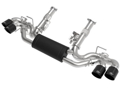 Afe - Advance Flow Engineering - 49-34124-B | aFe Power MACH Force-Xp 304 Stainless Steel Cat-Back Exhaust With Muffler Black (With NPP) For Chevrolet Corvette (C8) V8-6.2L | Black Tips