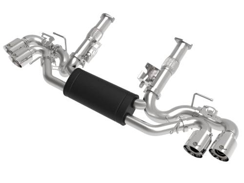 Afe - Advance Flow Engineering - 49-34124-P | aFe Power MACH Force-Xp 304 Stainless Steel Cat-Back Exhaust With Muffler Polished (With NPP) For Chevrolet Corvette (C8) V8-6.2L | Polished Tips