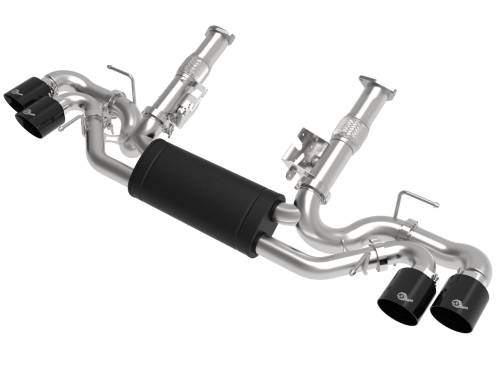 Afe - Advance Flow Engineering - 49-34127-B | aFe Power MACH Force-Xp 304 Stainless Steel Cat-Back Exhaust With Muffler Black (With NPP) Chevrolet Corvette (C8) V8-6.2L | Black Tips