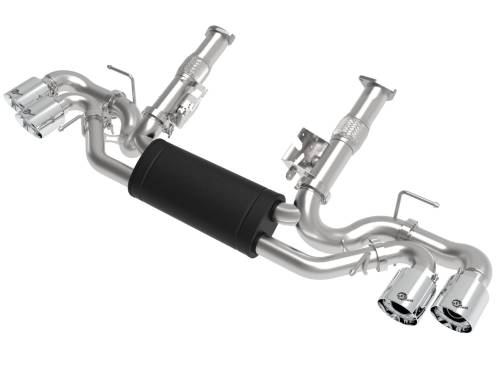 Afe - Advance Flow Engineering - 49-34127-P | aFe Power MACH Force-Xp 304 Stainless Steel Cat-Back Exhaust With Muffler Polished (With NPP) Chevrolet Corvette (C8) V8-6.2L | Polished Tips