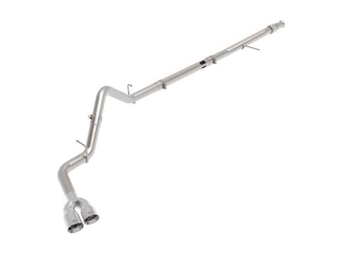 Afe - Advance Flow Engineering - 49-34129-P | AFE Power Rebel XD Series 3 IN 304 Stainless Steel DPF-Back Exhaust w/Dual Polished Tips (2020-2021 Silverado, Sierra 1500 L6-3.0L td)