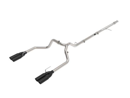 Afe - Advance Flow Engineering - 49-34130-B | AFE Power Vulcan Series 3 IN 304 Stainless Steel DPF-Back Exhaust System w/Black Tip (2020-2021 Silverado, Sierra 1500 L6-3.0L td)