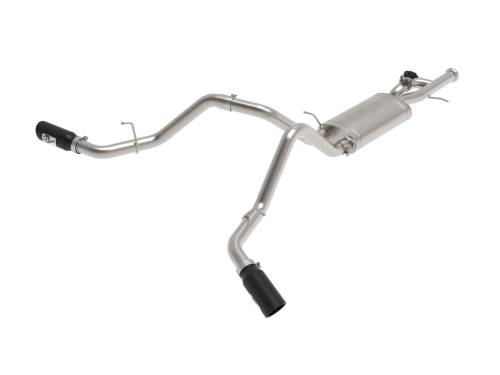 Afe - Advance Flow Engineering - 49-34133-B | AFE Power Gemini XV 3 IN 304 Stainless Steel Cat-Back Exhaust System w/ Cut-Out Black (2009-2018 Silverado, Sierra 1500 V6-4.3/V8-4.8/5.3L)