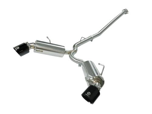 Afe - Advance Flow Engineering - 49-36023-B | aFe Power Takeda 2-1/2 Inch 304 Stainless Steel Cat-Back Exhaust System For Toyota GR86/FR-S/BRZ H4-2.0L/2.4L | Black Tips