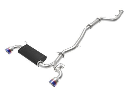 Afe - Advance Flow Engineering - 49-36043-L | Fe Power Takeda 3 Inch to 2-1/2 Inch 304 Stainless Steel Cat-Back Exhaust System With Blue Flame Tip For Toyota GR Supra (A90) L6-3.0L (t)