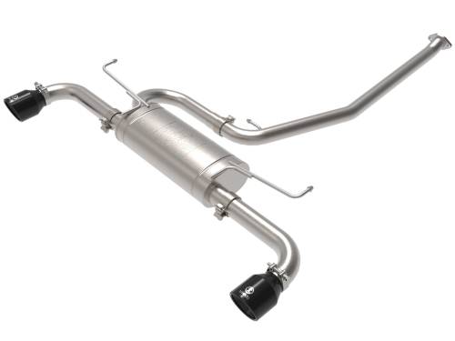 Afe - Advance Flow Engineering - 49-36053-B | AFE Power Takeda 2-1/4 IN to 2-1/2 IN 304 Stainless Steel Cat-Back Exhaust w/ Black Tip (2019-2024 RAV4 L4-2.5L)