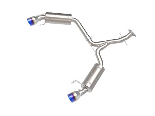 Afe - Advance Flow Engineering - 49-36055-L | AFE Power Takeda 2-1/2 IN 304 Stainless Steel Axle-Back Exhaust System w/ Blue Tip (2006-2013 IS250/IS350 V6-2.5L/3.5L)