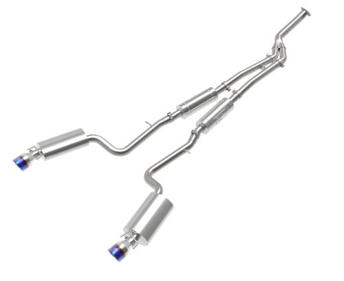 Afe - Advance Flow Engineering - 49-36059-L | AFE Power Takeda 3 IN to 2-1/2 IN 304 Stainless Steel Cat-Back Exhaust System w/ Blue Tip (2016-2017 IS200t L4-2.0L t)