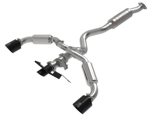 Afe - Advance Flow Engineering - 49-36067-B | aFe Power Gemini XV 3 Inch To 2-1/2 Inch 304 Stainless Steel Cat-Back Exhaust System With Cut-Out Polished For Toyota GR Corolla L3-1.6L (t)
