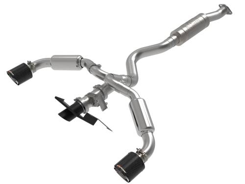 Afe - Advance Flow Engineering - 49-36067-C | aFe Power Gemini XV 3 Inch To 2-1/2 Inch 304 Stainless Steel Cat-Back Exhaust System With Cut-Out Polished For Toyota GR Corolla L3-1.6L (t)