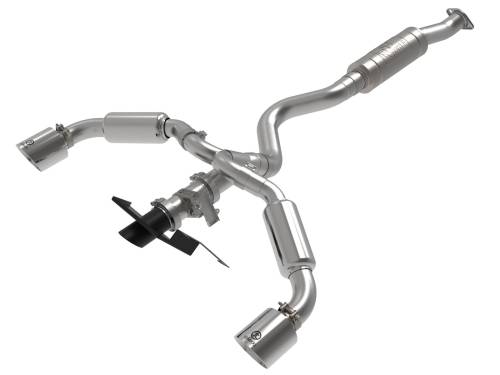 Afe - Advance Flow Engineering - 49-36067-P | aFe Power Gemini XV 3 Inch To 2-1/2 Inch 304 Stainless Steel Cat-Back Exhaust System With Cut-Out Polished For Toyota GR Corolla L3-1.6L (t)