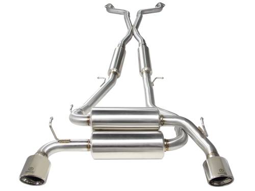 Afe - Advance Flow Engineering - 49-36103-P | AFE Power Takeda 2-1/2 IN 304 Stainless Steel Cat-Back Exhaust System w/ Polished Tips (2014-2015 Q60 V6-3.7L)