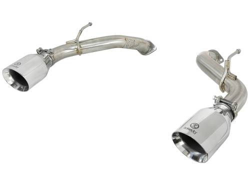 Afe - Advance Flow Engineering - 49-36133NM-P | AFE Power Takeda 2-1/2 IN 304 Stainless Steel Axle-Back Exhaust System w/ Polished Tips (2017-2021 Q60 V6-3.0L tt)