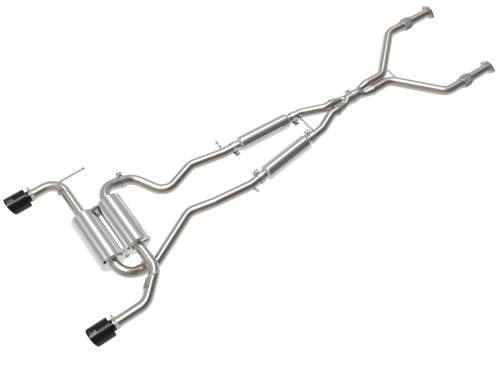 Afe - Advance Flow Engineering - 49-36136-B | AFE Power Takeda 2-1/2 IN 304 Stainless Steel Cat-Back Exhaust System w/ Black Tips (2014-2015 Q50 V6-3.7L)