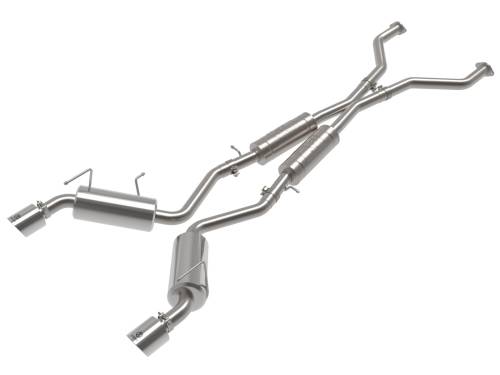 Afe - Advance Flow Engineering - 49-36139-P | AFE Power Takeda 2-1/2 IN 304 Stainless Cat-Back Exhaust w/ Resonator and Polished Tip (2009-2020 370Z V6-3.7L)