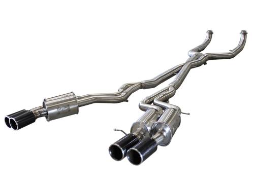 Afe - Advance Flow Engineering - 49-36317-C | AFE Power MACH Force-Xp 3 IN 304 Stainless Steel Cat-Back Exhaust System w/ Carbon Tip (2012-2017 M5 F10 V8-4.4L tt)