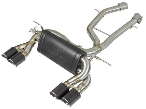 Afe - Advance Flow Engineering - 49-36338-1C | AFE Power MACH Force-Xp 2-1/2 IN Stainless Steel Axle Back Exhaust w/ Carbon Fiber Tips (2015-2020 M3/M4 F80/82/83 L6-3.0L tt)
