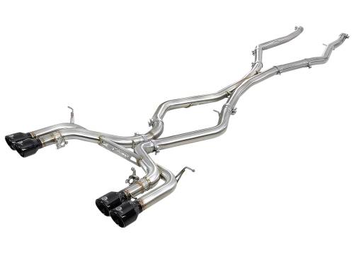 Afe - Advance Flow Engineering - 49-36342-B | AFE Power MACH Force-XP 3-1/2 IN 304 Stainless Steel Cat-Back Exhaust w/ Black Tip  (2015-2018 X5 M F85 V8-4.4L tt)