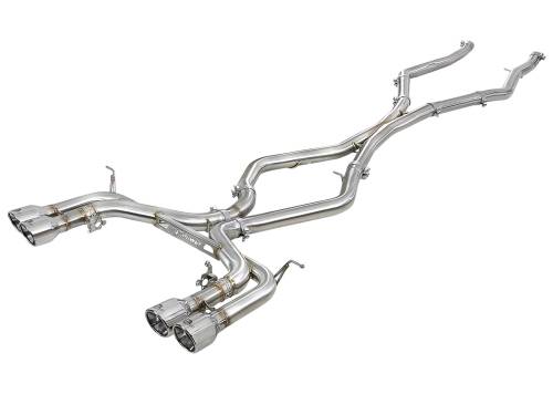 Afe - Advance Flow Engineering - 49-36342-P | AFE Power MACH Force-XP 3-1/2 IN 304 Stainless Steel Cat-Back Exhaust w/ Polished Tip  (2015-2018 X5 M F85 V8-4.4L tt)