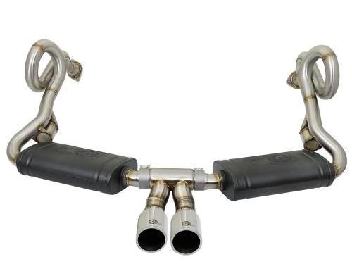 Afe - Advance Flow Engineering - 49-36415-P | AFE Power MACH Force-Xp 2-1/2 IN to 2 IN Stainless Steel Cat-Back Exhaust System Polished (2013-2016 Cayman 981 H6-3.4L)