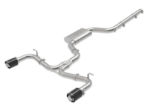 Afe - Advance Flow Engineering - 49-36418-C | AFE Power MACH Force-Xp 3 IN to 2-1/2 IN Stainless Steel Cat-Back Exhaust System Carbon (2015-2017 GTI MKVII L4-2.0L t)