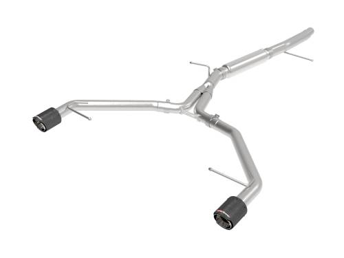 Afe - Advance Flow Engineering - 49-36419-C | AFE Power MACH Force-Xp 3 IN to 2-1/2 IN Stainless Steel Axle-Back Exhaust System Carbon (2017-2019 A4 B9 L4-2.0L t)