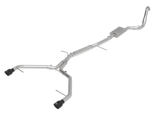Afe - Advance Flow Engineering - 49-36420-B | AFE Power MACH Force-Xp 3 IN to 2-1/2 IN Stainless Steel Cat-Back Exhaust System Black (2017-2019 A4 B9 L4-2.0L t)