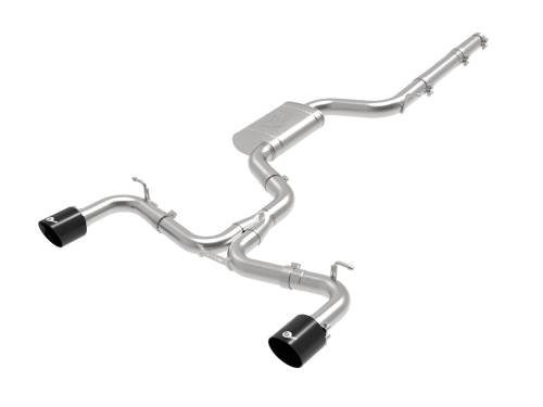 Afe - Advance Flow Engineering - 49-36422-B | AFE Power MACH Force-Xp 3 IN to 2-1/2 IN Stainless Steel Cat-Back Exhaust System Black (2018-2021 GTI MK7.5 L4-2.0L t)