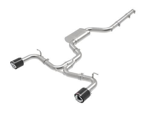 Afe - Advance Flow Engineering - 49-36422-C | AFE Power MACH Force-Xp 3 IN to 2-1/2 IN Stainless Steel Cat-Back Exhaust System Carbon (2018-2021 GTI MK7.5 L4-2.0L t)