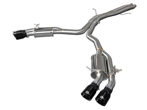 Afe - Advance Flow Engineering - 49-36427-B | AFE Power MACH Force-Xp 3 IN to 2-1/2 IN Stainless Steel Cat-Back Exhaust System Black (2018-2020 RS5 V6-2.9L tt)