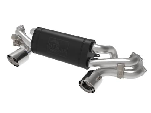 Afe - Advance Flow Engineering - 49-36443-P | AFE Power MACH Force-Xp 2-1/2 IN 304 Stainless Steel Cat-Back Exhaust w/ Polished Tip (2020-2023 Cayman GT4 718 H6-4.0L)