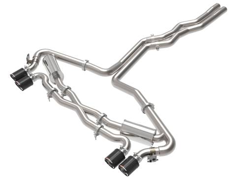 Afe - Advance Flow Engineering - 49-36448-C | AFE Power MACH Force-Xp 3 IN to 2-1/2 IN Stainless Steel Cat-Back Exhaust System Carbon (2020-2024 RS6 Avant V8-4.0L tt)