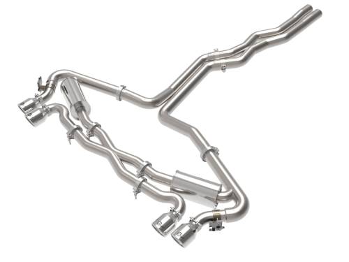 Afe - Advance Flow Engineering - 49-36448-P | AFE Power MACH Force-Xp 3 IN to 2-1/2 IN Stainless Steel Cat-Back Exhaust System Polished (2020-2024 RS6 Avant V8-4.0L tt)