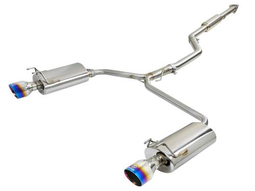Afe - Advance Flow Engineering - 49-36605-L | AFE Power Takeda 304 Stainless Steel Cat-Back Exhaust w/ Blue Flame Tip (2013-2017 Accord L4-2.4L)