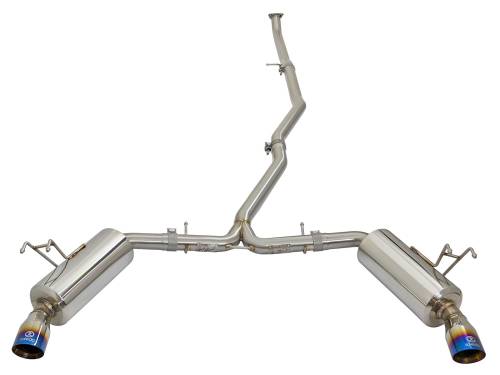 Afe - Advance Flow Engineering - 49-36615-L | AFE Power Takeda 304 Stainless Steel Cat-Back Exhaust w/ Blue Flame Tip (2016-2021 Civic L4-1.5L t)